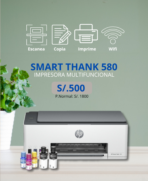 Impresora HP Smart Tank 580