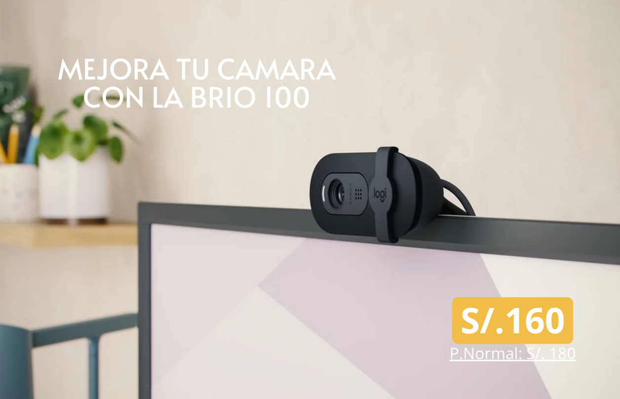 Cámara Logitech Brio 100