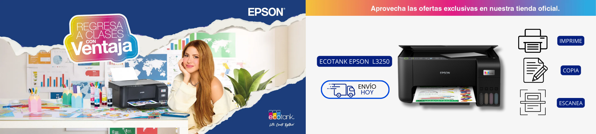 Promoción Impresora Epson EcoTank L3250