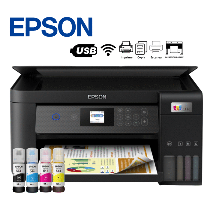 Impresora Multifuncional de tinta continua Epson EcoTank, USB, Wi-Fi, Duplex | L4260