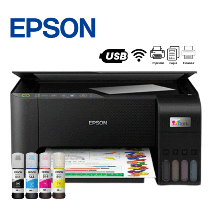 Impresora Multifuncional de tinta continua Epson EcoTank, USB, Wi-Fi | L3250