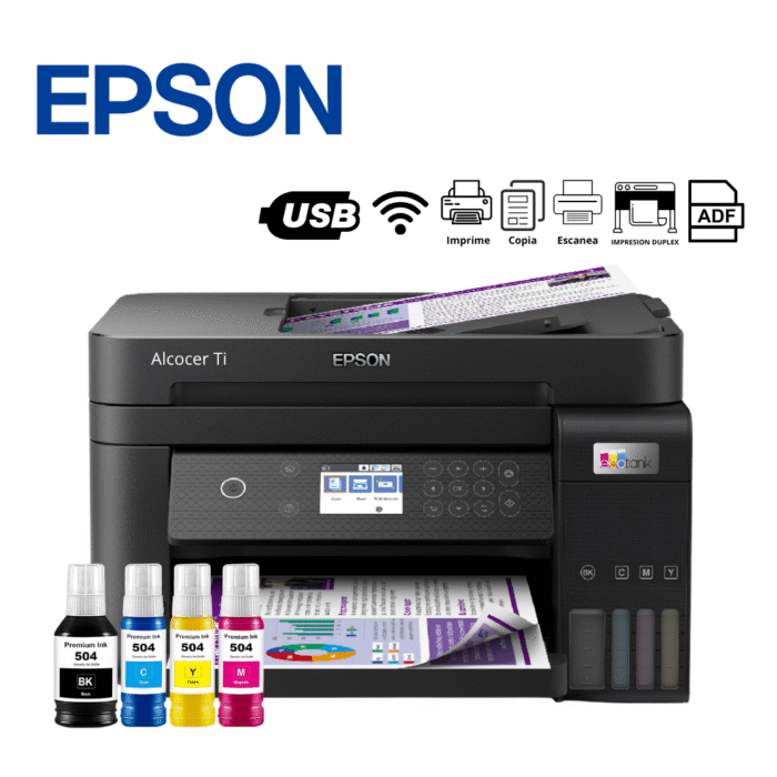 Impresora Multifuncional de tinta continua Epson EcoTank , USB, Wi-Fi, Duplex, ADF | L6270