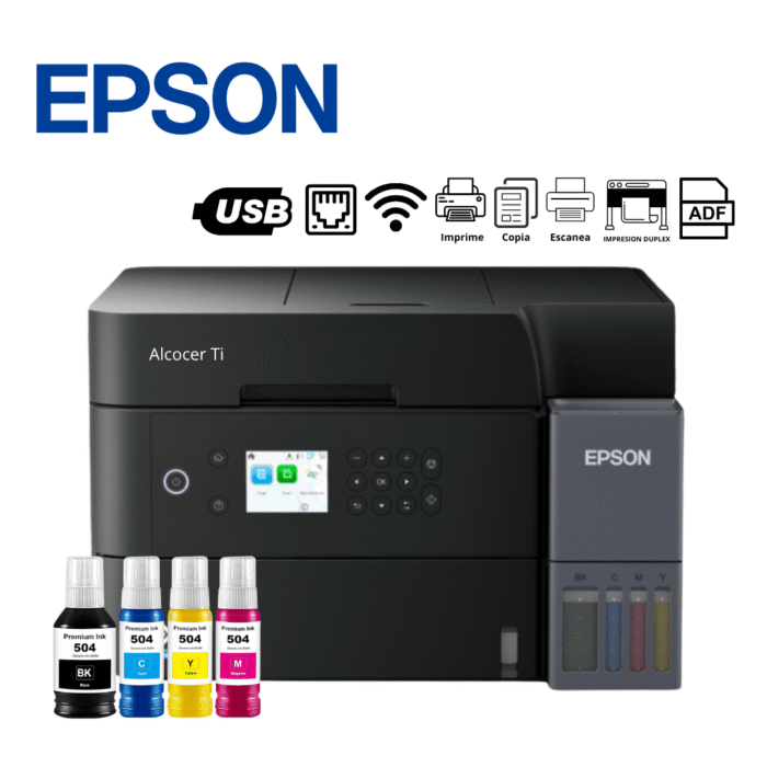 Impresora Multifuncional de tinta continua Epson EcoTank, USB, Wi-Fi, Duplex, ADF | L6370