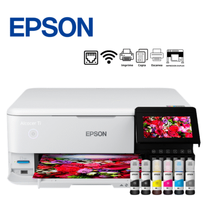 Impresora Fotográfica Multifuncional de tinta continua Epson EcoTank, USB, Wi-Fi | L8160