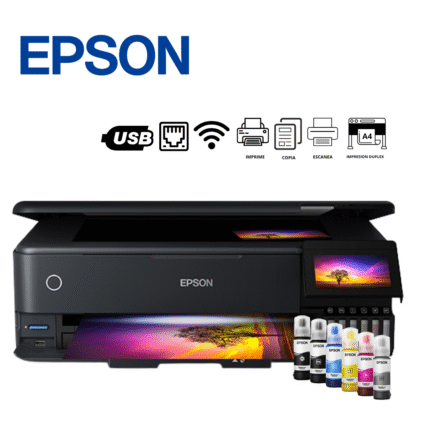 Impresora Fotográfica Multifuncional de tinta continua Epson EcoTank, USB, Wi-Fi | L8180 A3