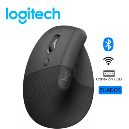 Mouse Lift Left Zurdo Vertical Logitech ,Ergonómico ,negro| 910-006467