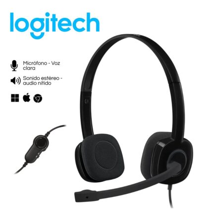 AUDIFONO C/MICROF. LOGITECH H151 STEREO BLACK | 981-000587