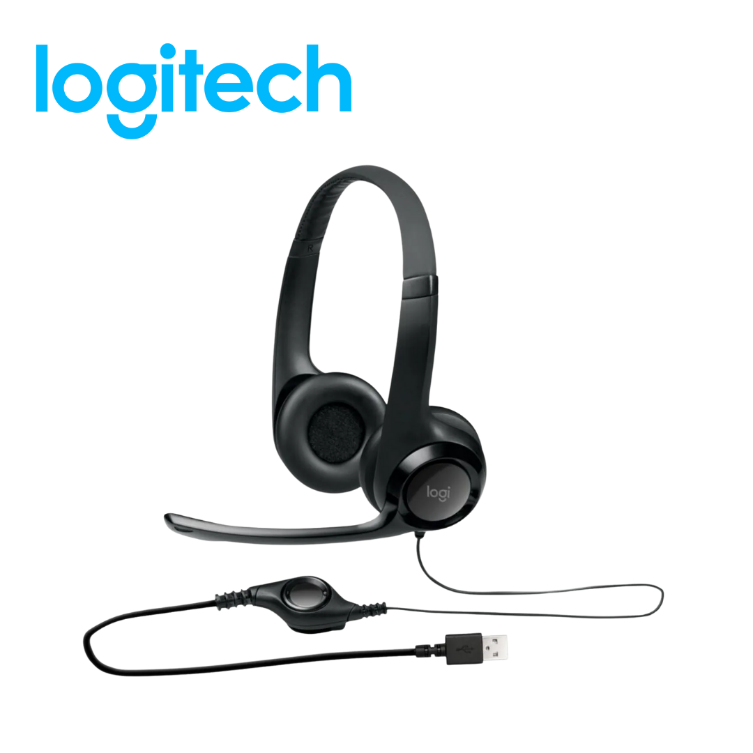 Audífono c/micrófono Logitech H390, USB, cancelación de ruido, negro | 981-000014 - Imagen 3