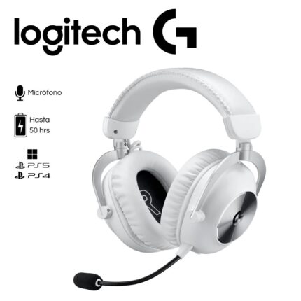 AUDIFONO C/MICROF. LOGITECH G PRO X 2 LIGHTSPEED WIRELESS / BT / 3.5 MM WHITE | 981-001268