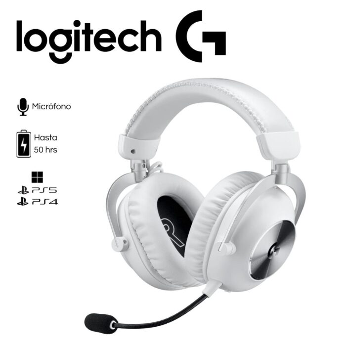 AUDIFONO C/MICROF. LOGITECH G PRO X 2 LIGHTSPEED WIRELESS / BT / 3.5 MM WHITE | 981-001268