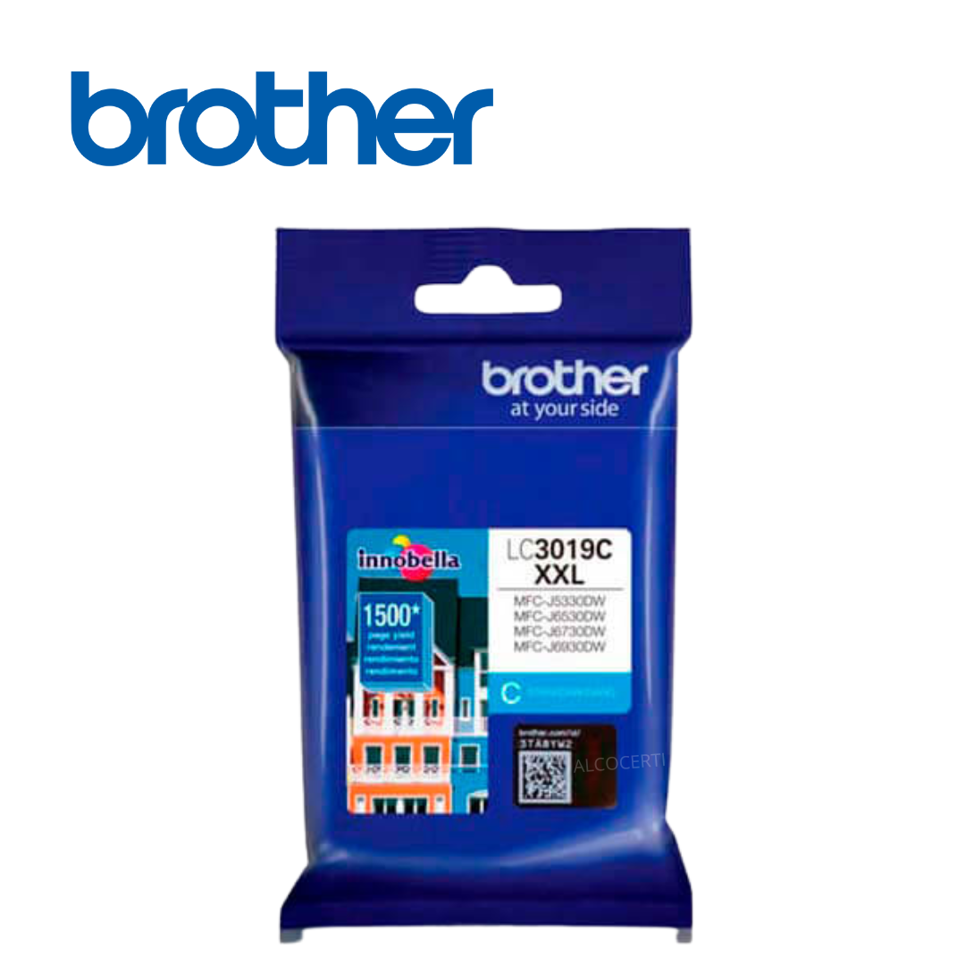 Tinta Brother Cian de Alto Rendimiento para MFC-J5330DW y MFC-J630DW | LC-3019C