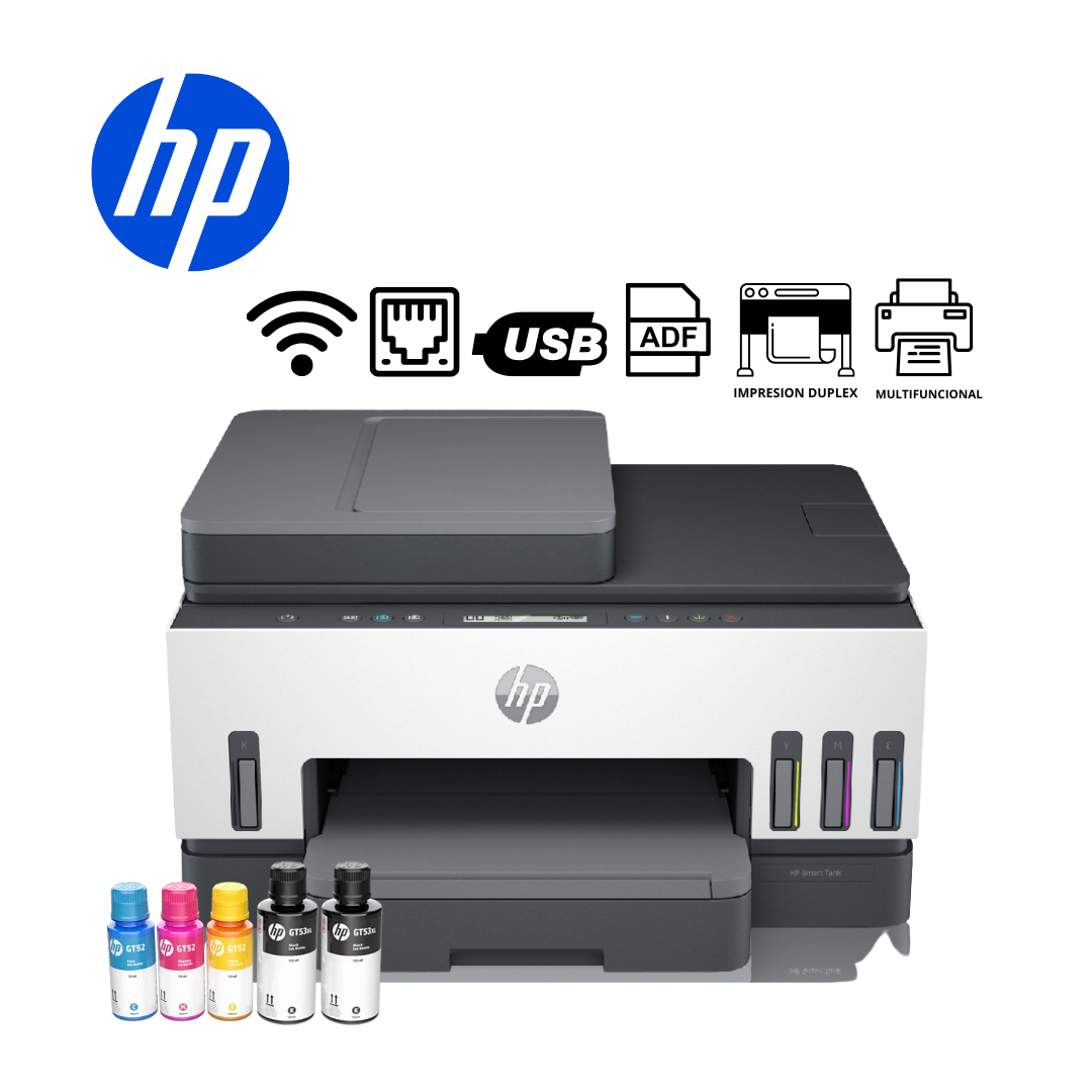 Impresora Multifunción HP Smart Tank 750 | Inalámbrica, Dúplex Automático, Gran Volumen | 6UU47A#AKY