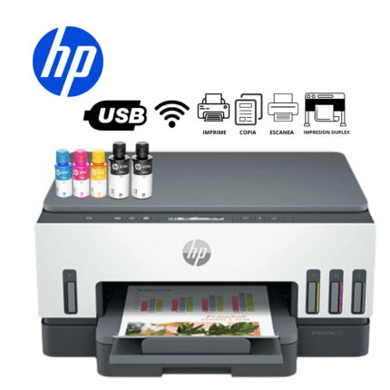 Impresora Multifuncional HP Smart Tank 720 sistema continuo, Wi-Fi, ADF, Dúplex Automático | 6UU46A#AKY