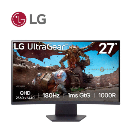 Monitor gaming LG UltraGear (27GS60QC-B), 27″ curvo VA, QHQ, 180 Hz, 1 ms, FreeSync | 27GS60QC-B