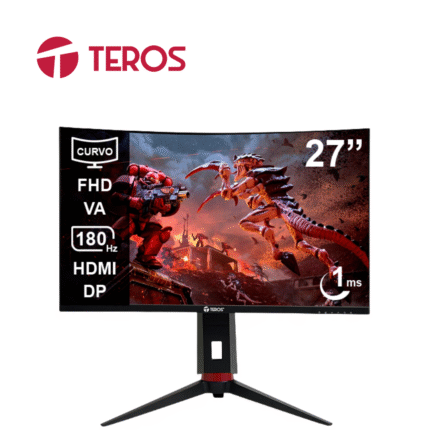 Monitor curvo gaming Teros (TE-2766G), 27″ FHD VA, 180 Hz, 1 ms, HDMI/DP, pivot | TE-2766G