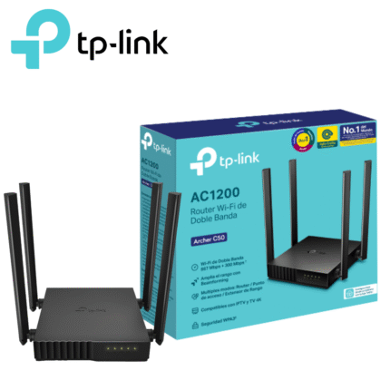 TP-Link router ethernet wireless (Archer C50) AC1200 dual band 2.4 GHz / 5 GHz 802.11 a/b/g/n/ac | Archer C50