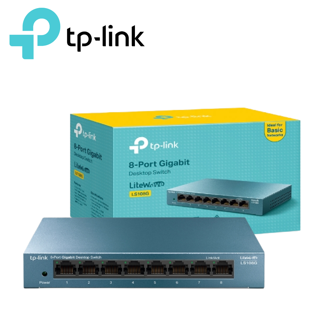 TP-Link switch (LS108G) 8 puertos 10/100/1000 Mbps metal | LS108G