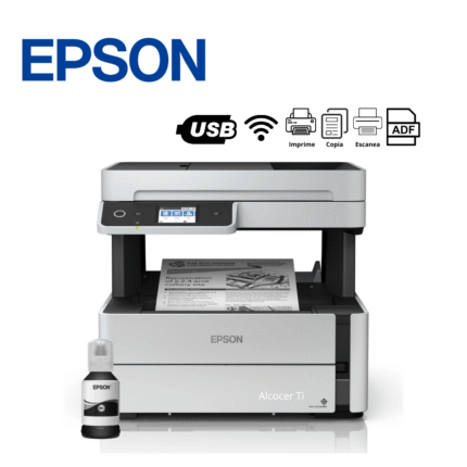 Impresora Multifuncional Monocromática Epson EcoTank imprime/escanea/copia/fax, USB/LAN/Wi-Fi | ET-M3170