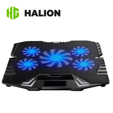 Cooler Halion Gamer HA-K5, 5 Ventiladores LED Azul | HA-K5