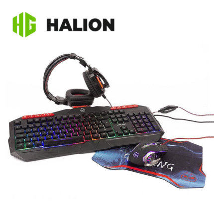 Kit Gamer Halion HA-850C Poseidon 4 en 1 (Teclado, Mouse, Auricular, Pad) | HA-850C