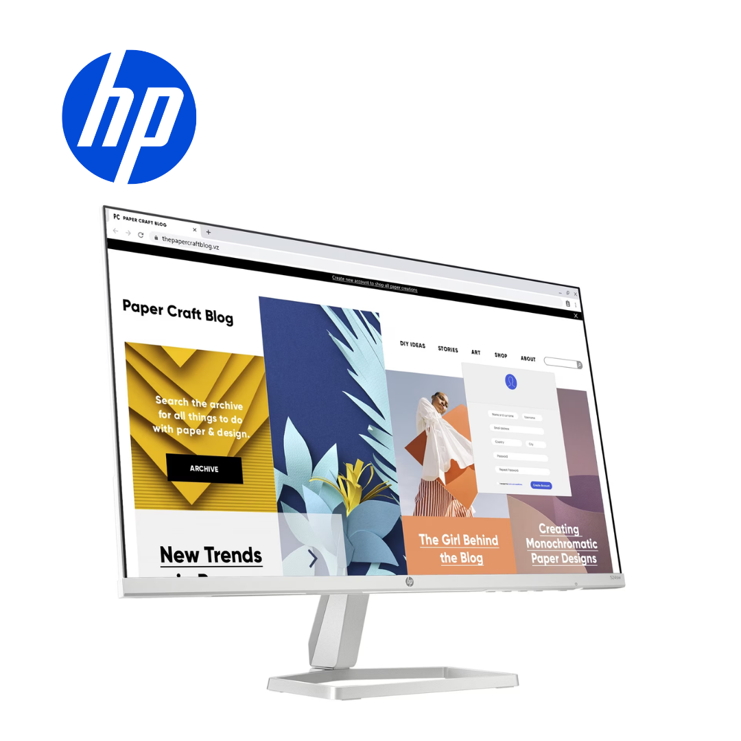 Monitor HP Serie 5 524sw de 23.8" FHD 1920×1080, IPS, 100 Hz, 5 ms, Blanco | 94C21AA - Imagen 2