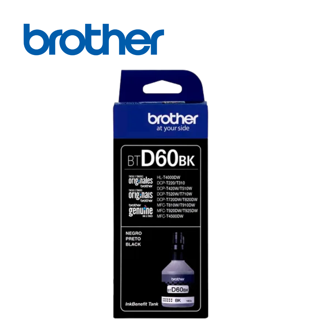 Tinta Brother D60BK, Negra (DCP-T310/DCP-T710W/MFC-T910DW) | D60BK - Imagen 2