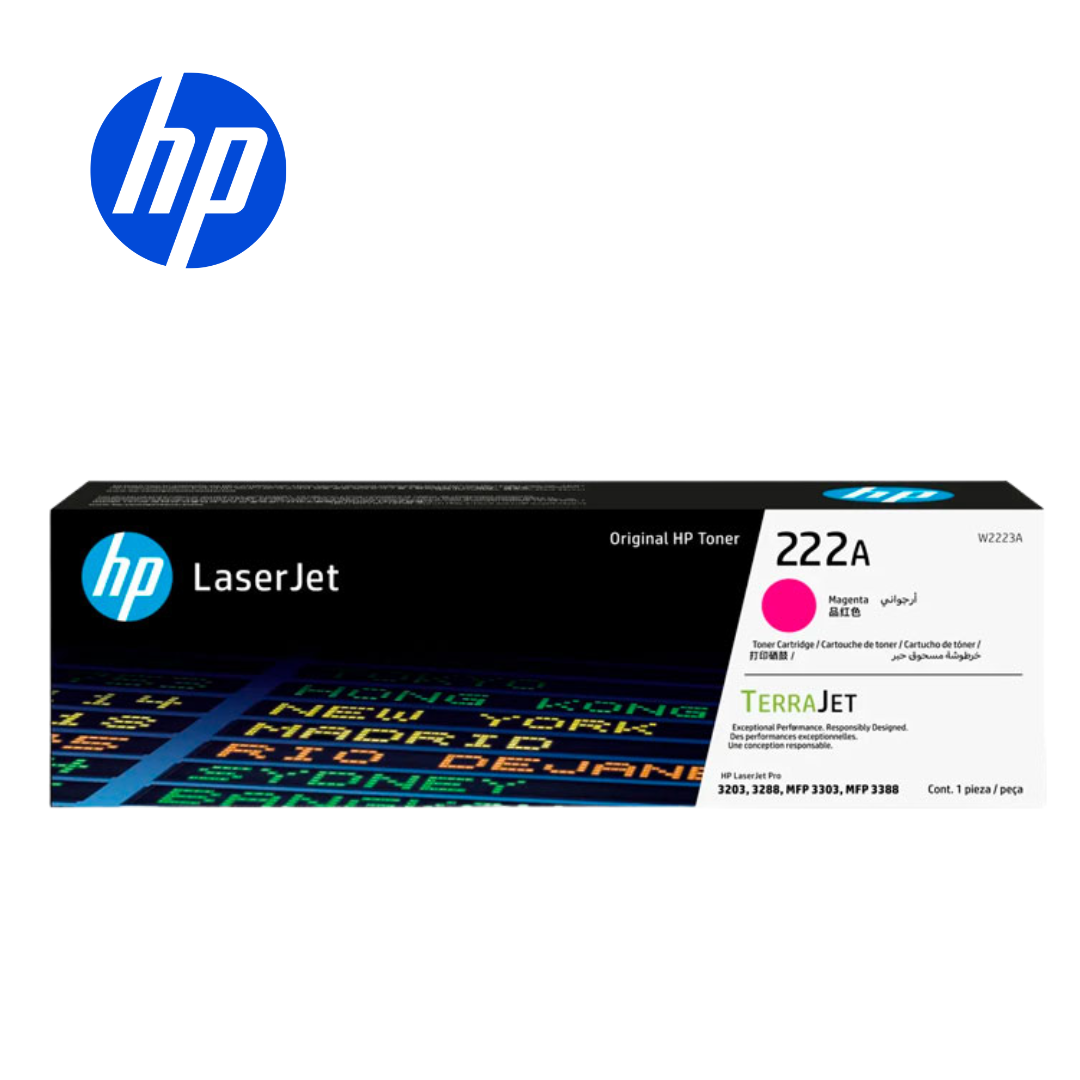 Tóner HP 222A, Magenta (LaserJet 3203/3288/MFP 3303/3388), 1200 páginas | W2223A