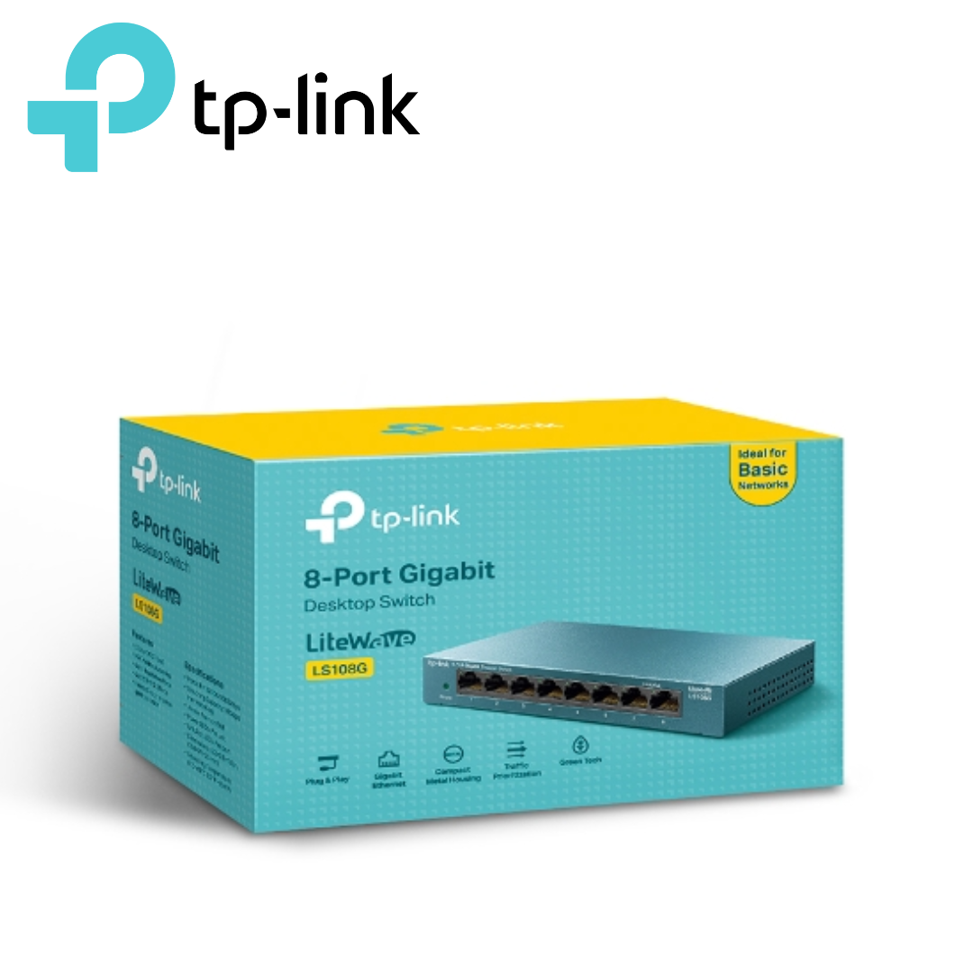TP-Link switch (LS108G) 8 puertos 10/100/1000 Mbps metal | LS108G - Imagen 5