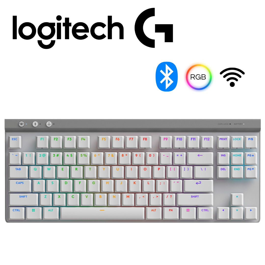 Teclado Logitech G515 TKL Lightspeed/BT Lightsync RGB White | 920-012535