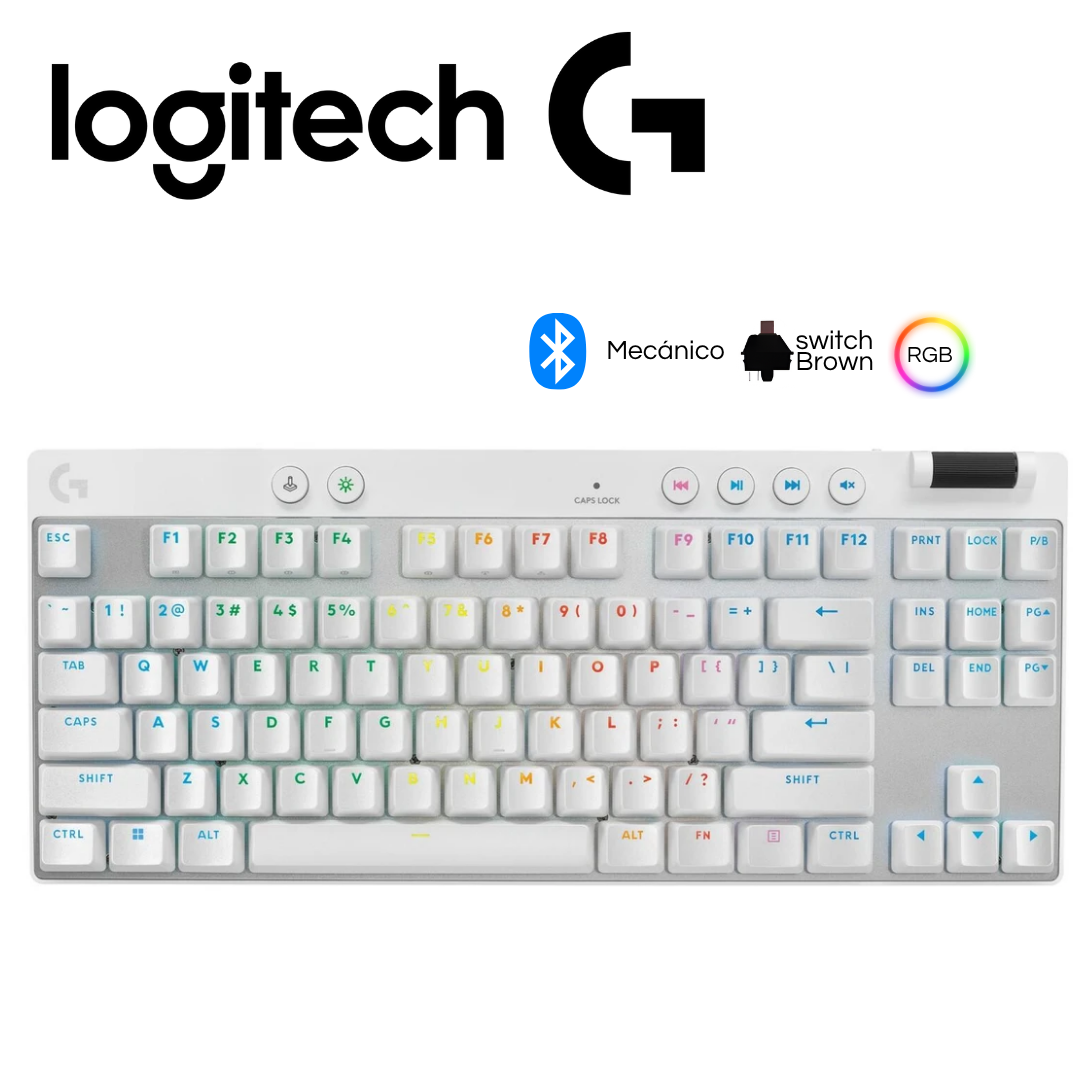 Teclado Logitech Pro X TKL Lightspeed USB White | 920-012143