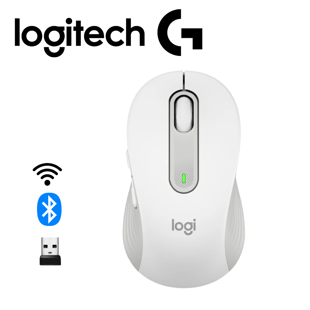 Mouse Logitech Signature M650 Silent Large Wireless/Bluetooth White | 910-006233