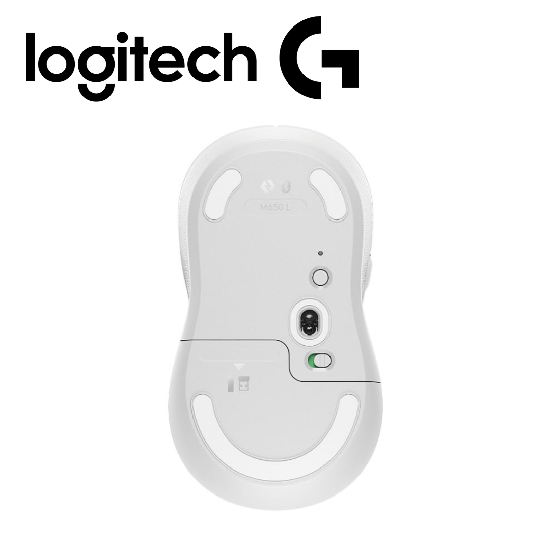 Mouse Logitech Signature M650 Silent Large Wireless/Bluetooth White | 910-006233 - Imagen 2