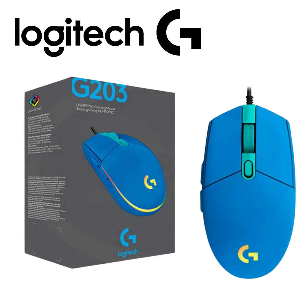 Mouse Logitech G203 Lightsync 8000 DPI, RGB, Azul | 910-005792 - Imagen 4