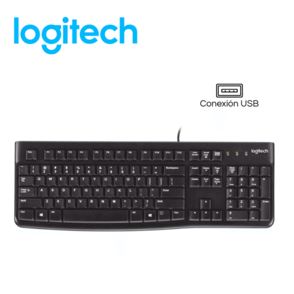 Teclado Logitech K120, USB, Negro | 920-004422