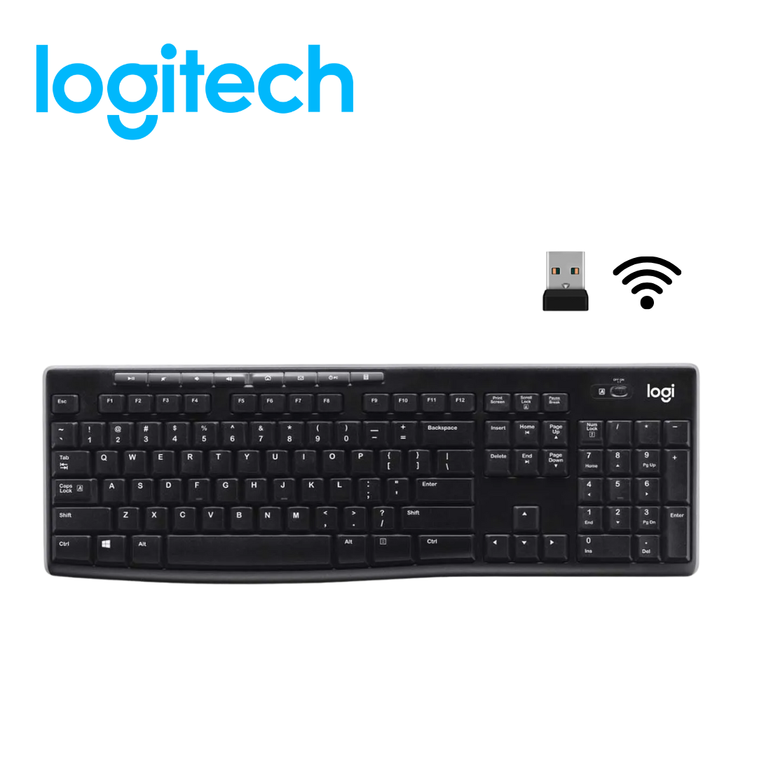 Teclado Logitech K270 Wireless Unifying USB SP Black | 920-004426