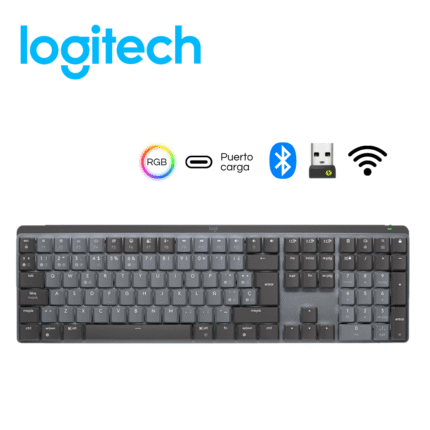 Teclado Logitech MX Mechanical Wireless/BT Iluminado Black SP | 920-010845
