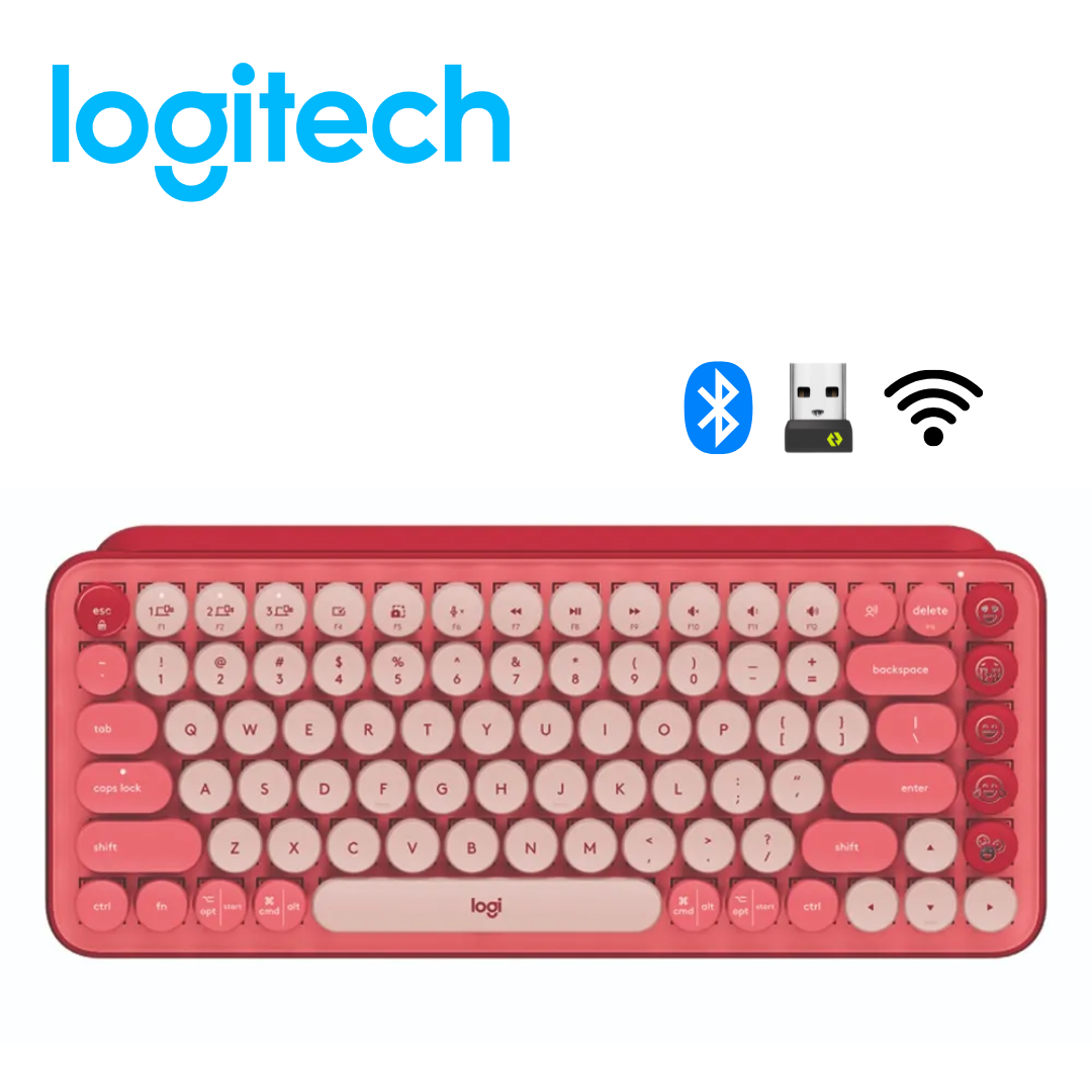 Teclado Logitech Pop Keys Multi-Device Wireless/BT Coral Rose | 920-010715