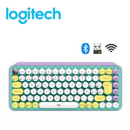 Teclado Logitech Pop Keys Multi-Device Wireless/BT Fresh Vibes Lila/Green | 920-010714