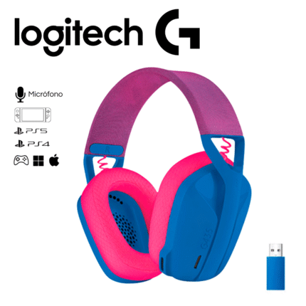 Audífono con micrófono Logitech G435 Lightspeed/Bluetooth Blue | 981-001061