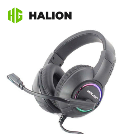 Audífono y micrófono gamer Halion Lotus con iluminación RGB | HA-H409