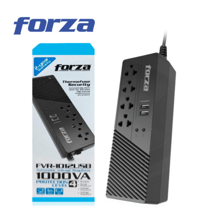 Forza Estabilizador 1000 VA, 500 W, 4 Tomas, USB | FVR-1012USB