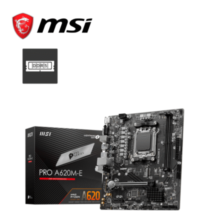 MSI Placa Madre PRO A620M-E, DDR5, HDMI, VGA, mATX, Chipset A620, Socket AM5 | PRO A620M-E