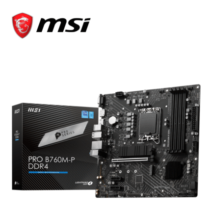 MSI Placa Madre PRO B760M-P, DDR4, HDMI, DP, VGA, mATX, Chipset B760, Socket LGA 1700 | PRO B760M-P DDR4