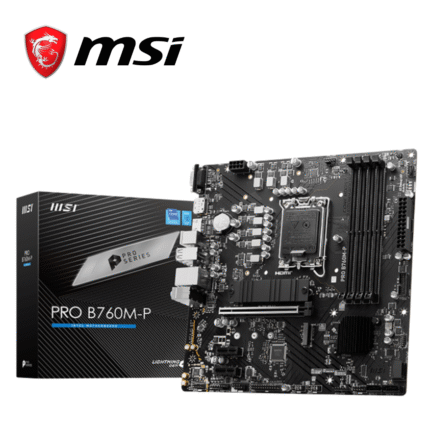 MSI Placa Madre PRO B760M-P, DDR5, HDMI, DP, VGA, mATX, Chipset B760, Socket LGA 1700 | PRO B760M-P