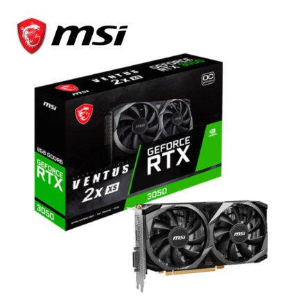 MSI Tarjeta de Video GeForce RTX 3050, 8 GB GDDR6, VENTUS 2X XS OC, PCIe 4.0 x8 | RTX3050-VENTUS-2X- XS