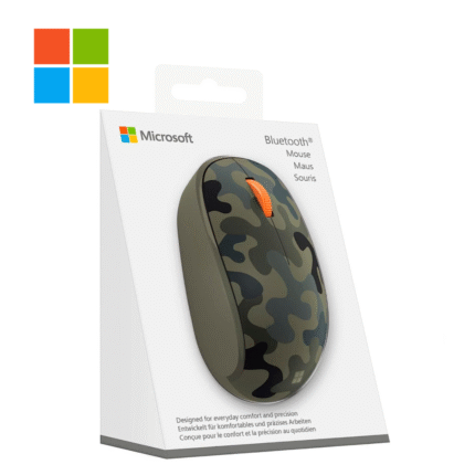 Microsoft Mouse Inalámbrico Bluetooth 5.0, 1000 dpi, 2.4 GHz, Camuflaje Bosque | 8KX-00003