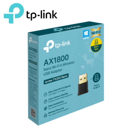 Adaptador USB Wi-Fi 6 TP-Link Archer TX20U Nano AX1800