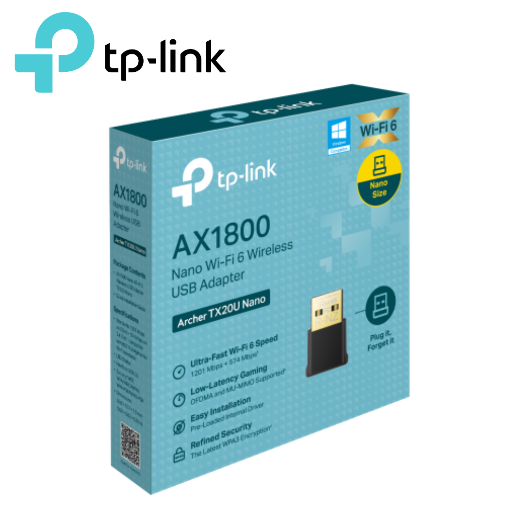 Adaptador USB Wi-Fi 6 TP-Link Archer TX20U Nano AX1800