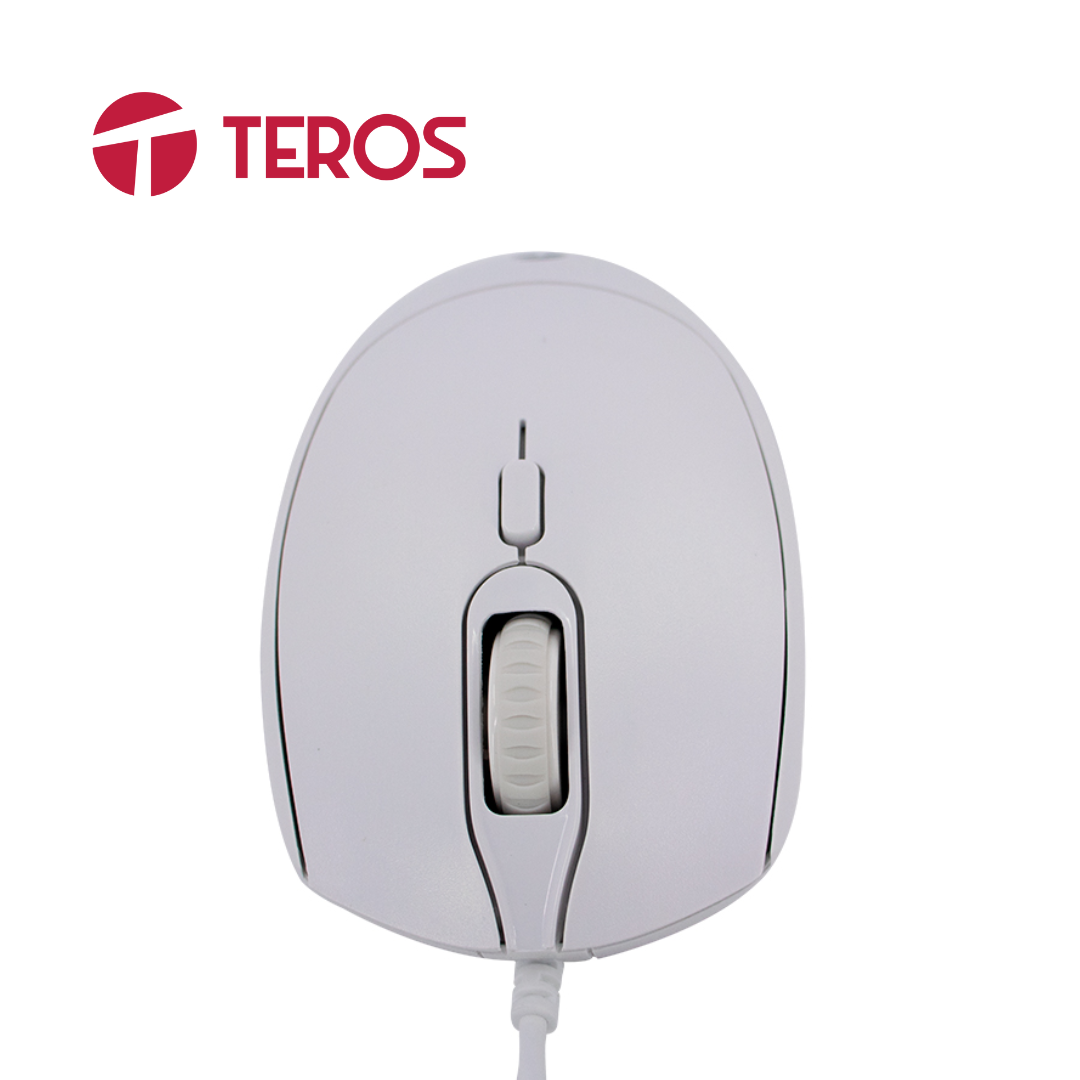 Mouse Óptico Teros 800-1200-1600 DPI, 4 Botones, Blanco | TE-1225S - Imagen 2