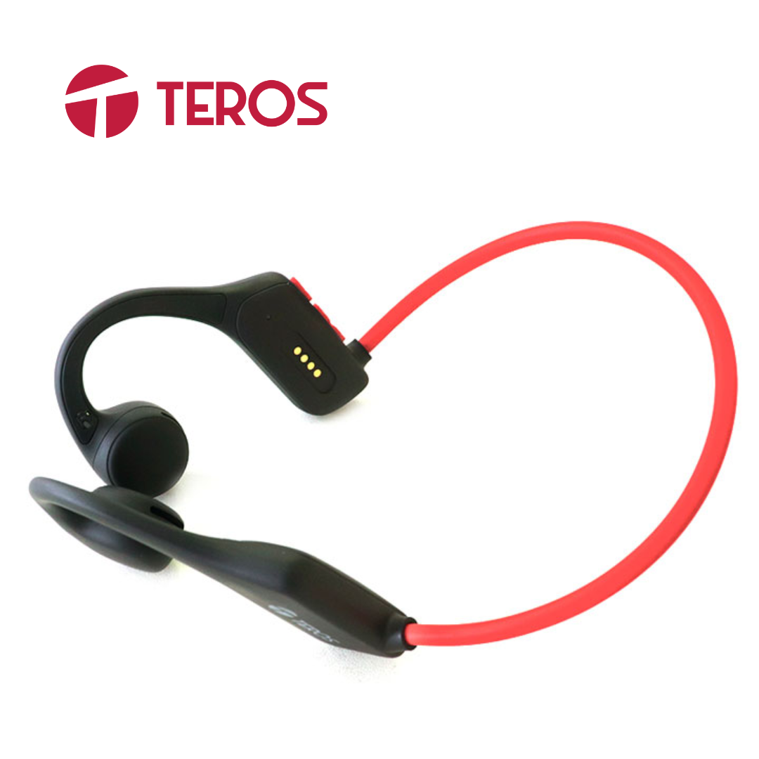 Audífono de conducción de aire Teros inalámbrico, Rojo/Gris | TE-8078R - Imagen 4